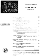 Public Health Rep v 73 no 6  table of contents