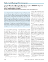 Using the Behavioral Risk Factor Surveillance System BRFSS for Exposure Tracking Experiences from Washington State