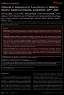 Influenza in Outpatient ILI CasePatients in National HospitalBased Surveillance Bangladesh 20072008