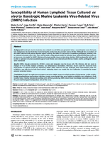 Susceptibility of Human Lymphoid Tissue Cultured ex vivo to Xenotropic Murine Leukemia VirusRelated Virus XMRV Infection