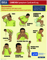 Ebola CARE Kit Symptom Card and Log 201501