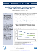 Mortality trends by race and ethnicity among adults aged 25 and over United States 20002017