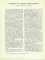 A review of canine salmonellosis
