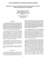 Utilizing the Advance and Relieve Method to Reduce Horizontal Stress Effects on the Mine Roof A Case Study