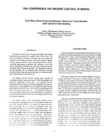 Coal Mine Seismicity and Bumps Historical Case Studies and Current Field Activity