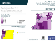 OR Congressional District 02 Stroke and Federally Qualified Health Centers Map 119th Congress