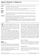 Injuries Related to Shiftwork