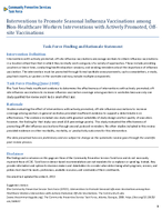 Interventions to Promote Seasonal Influenza Vaccinations among NonHealthcare Workers Interventions with Actively Promoted Offsite Vaccinations
