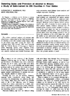 Deterring Sales And Provision Of Alcohol To Minors A Study Of Enforcement In 295 Counties In Four States