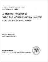A Medium Frequency Wireless Communication System for Underground Mines 1984