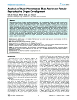 Analysis of Male Pheromones That Accelerate Female Reproductive Organ Development