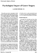 Psychological impact of cancer surgery