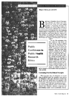 Public Confidence In Public Health Research Ethics