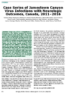 Case Series of Jamestown Canyon Virus Infections with Neurologic Outcomes Canada 20112016