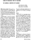 Caries in deciduous teeth in relation to maternal ingestion of fluoride