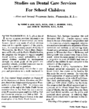 Studies on dental care services for school children