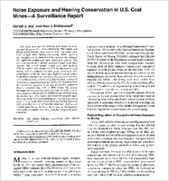 Noise Exposure And Hearing Conservation In U S Coal Mines  A Surveillance Report