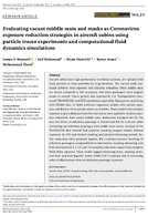 Evaluating vacant middle seats and masks as Coronavirus exposure reduction strategies in aircraft cabins using particle tracer experiments and computational fluid dynamics simulations