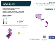 NJ Congressional District 06 Stroke and Federally Qualified Health Centers Map 118th Congress