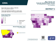 IA Congressional District 04 Stroke and Federally Qualified Health Centers Map 119th Congress