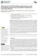 Associations of COVID19 Related Work Stressors with Psychological Distress Racial and Ethnic Disparities in Californian Workers