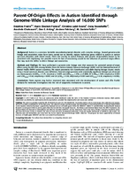 ParentOfOrigin Effects in Autism Identified through GenomeWide Linkage Analysis of 16000 SNPs