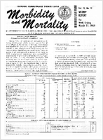 Morbidity and Mortality Weekly Report Vol 18 No 12 week ending March 22 1969