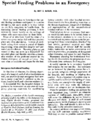 Special feeding problems in an emergency