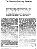 The teachinglearning situation