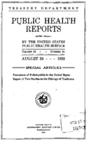 Public Health Reports  v 43 no 34  cover