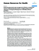 Improving pneumonia casemanagement in Benin a randomized trial of a multifaceted intervention to support health worker adherence to Integrated Management of Childhood Illness guidelines