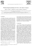 Pharmacological Techniques for the In Vitro Study of Airways