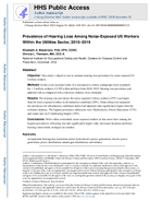 Prevalence of Hearing Loss Among NoiseExposed US Workers Within the Utilities Sector 20102019