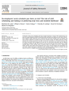 Do Employees Work Schedules Put Them AtRisk The Role of Shift Scheduling and Holidays in Predicting Near Miss and Incident Likelihood
