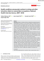 Health Conditions Among Male Workers in Mining and Other Industries Reliant on Manual Labor Occupations National Health Interview Survey 20072018