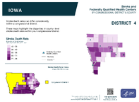 IA Congressional District 04 Stroke and Federally Qualified Health Centers Map 118th Congress