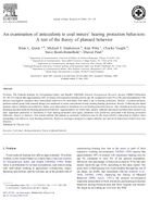 An Examination of Antecedents to Coal Miners Hearing Protection Behaviors A Test of the Theory of Planned Behavior article