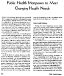 Public health manpower to meet changing health needsNational Health Forum summary of a part of the National Health Council meeting