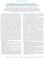Low SARSCoV2 Transmission in Elementary Schools  Salt Lake County Utah December 3 2020January 31 2021