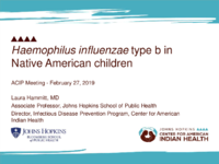 Haemophilus influenzae type b in Native American children