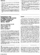 Epidemiologic field investigations by the Centers for Disease control and Epidemic Intelligence Service 194687