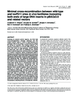 Minimal crossrecombination between wildtype and loxP511 sites in vivo facilitates truncating both ends of large DNA inserts in pBACe36 and related vectors