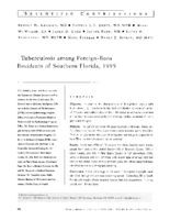 Tuberculosis among foreignborn residents of southern Florida 1995