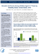 Stressful life events among children aged 517 years by disability status United States 2019