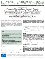 Patterns of Sustainability Capacity Among Organizations That Deliver the National Diabetes Prevention Program A Latent Profile Analysis