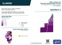 IL Congressional District 02 Stroke and Federally Qualified Health Centers Map 119th Congress