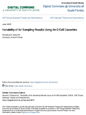 Variability of Air Sampling Results Using AirOCell Cassettes