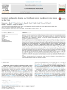 Livestock and Poultry Density and Childhood Cancer Incidence in Nine States in the USA