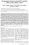Occupational Exposure to Insecticides and Their Effects on the Auditory System