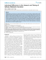 Individual Differences in the Amount and Timing of Salivary Melatonin Secretion